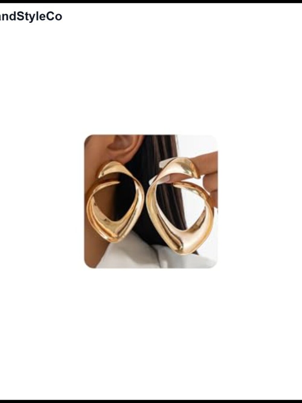 Chunky Hoop Earrings Large Geometric Spiral Statement Metal for Women Trendy